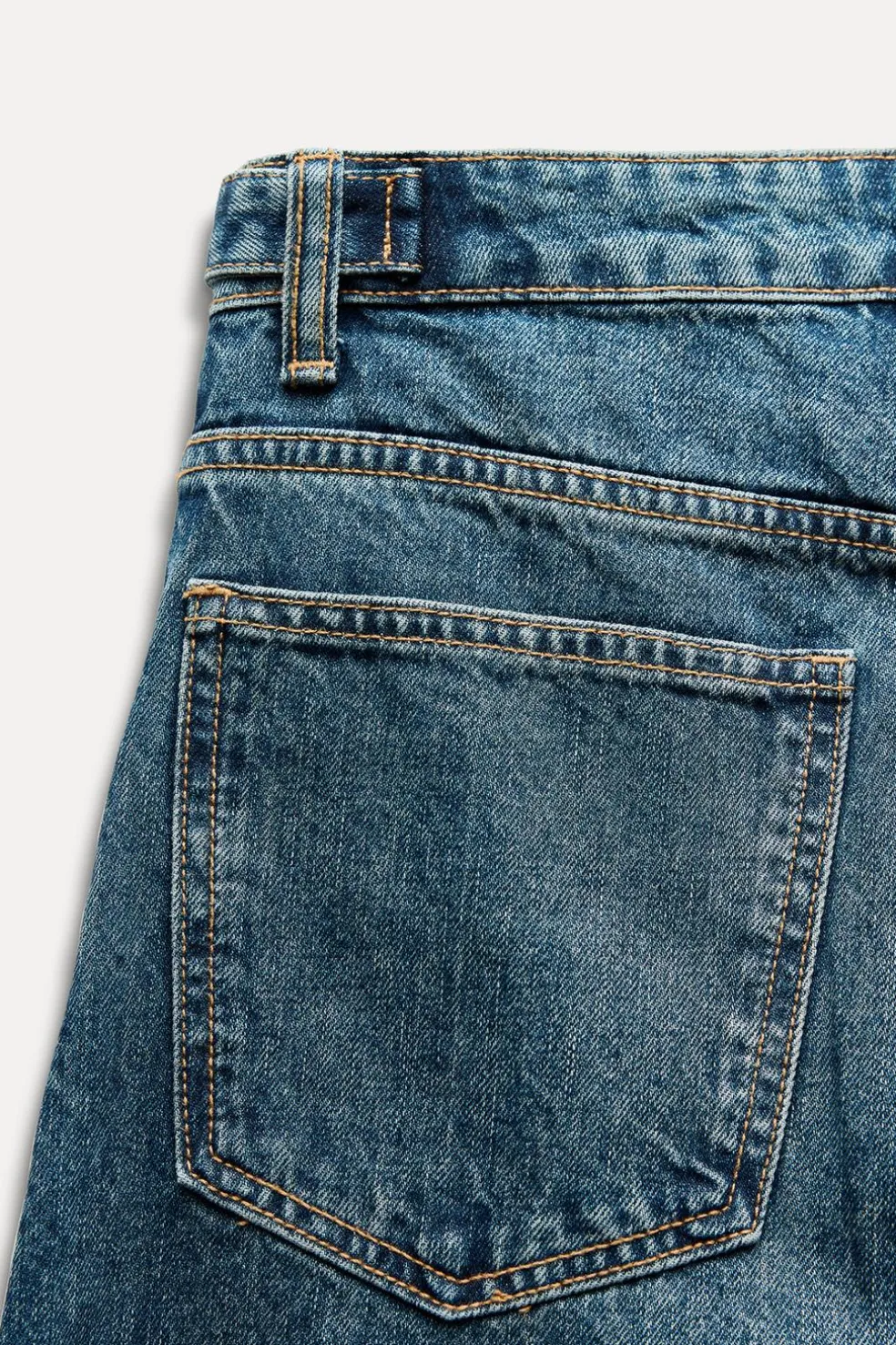 ZARA Jeans^JEANS TRF BALLOON CROPPED CINTURA MÉDIA Azul-marinho