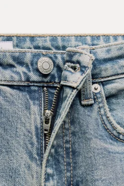 ZARA Jeans^JEANS TRF CROPPED BOCA DE SINO CINTURA SUBIDA Azul