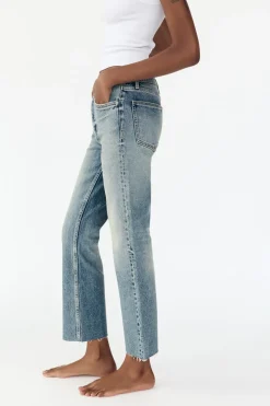 ZARA Jeans^JEANS TRF CROPPED BOCA DE SINO CINTURA SUBIDA Azul