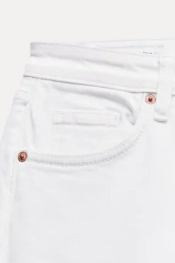 ZARA Jeans^JEANS TRF CROPPED BOCA DE SINO CINTURA SUBIDA Branco