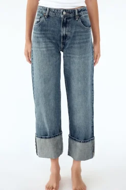 ZARA Jeans^JEANS TRF DIREITAS DE CINTURA MÉDIA Azul
