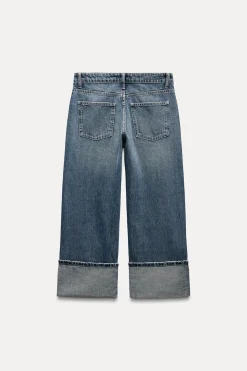 ZARA Jeans^JEANS TRF DIREITAS DE CINTURA MÉDIA Azul