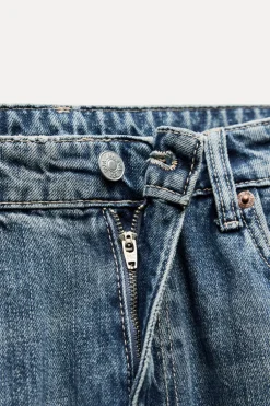 ZARA Jeans^JEANS TRF DIREITAS DE CINTURA MÉDIA Azul