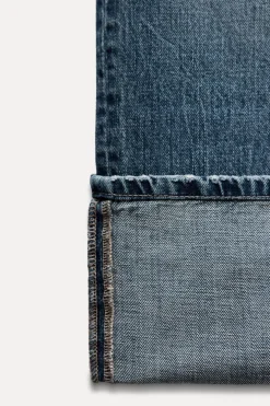 ZARA Jeans^JEANS TRF DIREITAS DE CINTURA MÉDIA Azul