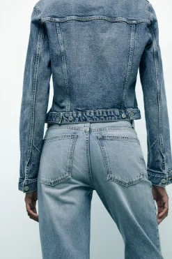 ZARA Jeans^JEANS TRF DIREITAS DE CINTURA MÉDIA Azul