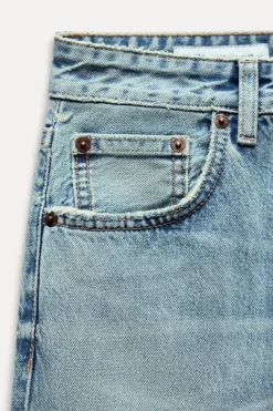 ZARA Jeans^JEANS TRF DIREITAS DE CINTURA MÉDIA Azul