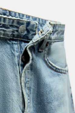 ZARA Jeans^JEANS TRF DIREITAS DE CINTURA MÉDIA Azul