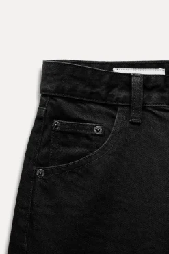 ZARA Jeans^JEANS TRF EXTRA CURVED CINTURA MÉDIA Preto
