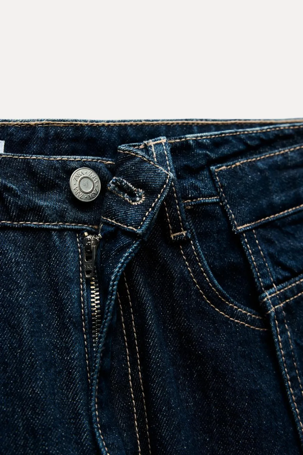 ZARA Jeans^JEANS TRF FULL LENGTH CINTURA MÉDIA Azul-marinho