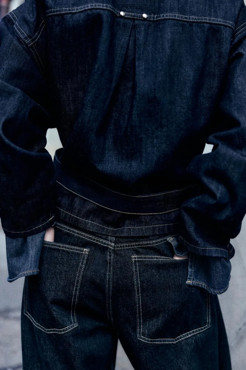 ZARA Jeans^JEANS TRF FULL LENGTH CINTURA MÉDIA Azul-marinho