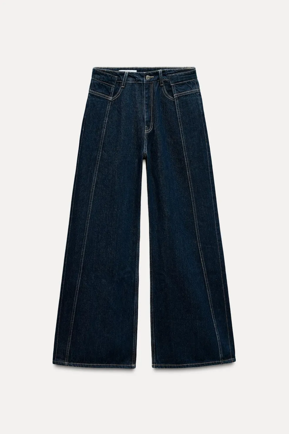 ZARA Jeans^JEANS TRF FULL LENGTH CINTURA MÉDIA Azul-marinho