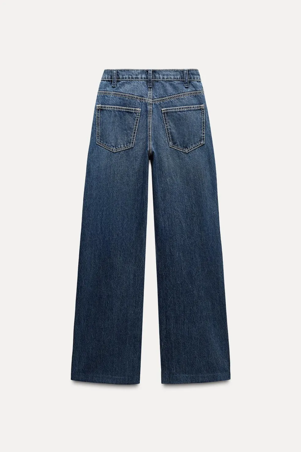 ZARA Jeans^JEANS TRF LOOSE CINTURA MÉDIA Azul-marinho