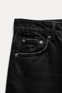 ZARA Jeans^JEANS TRF MOM FIT CINTURA SUBIDA Preto