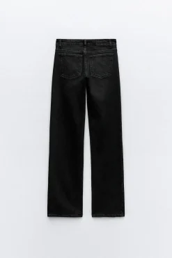 ZARA Jeans^JEANS TRF RECTOS CINTURA BAIXA Preto