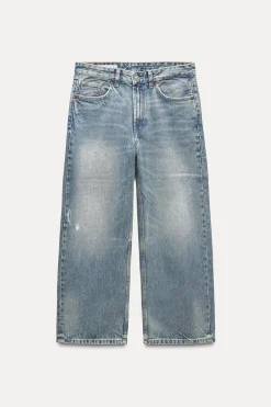 ZARA Jeans^JEANS TRF RELAXED CINTURA MÉDIA Azul-claro