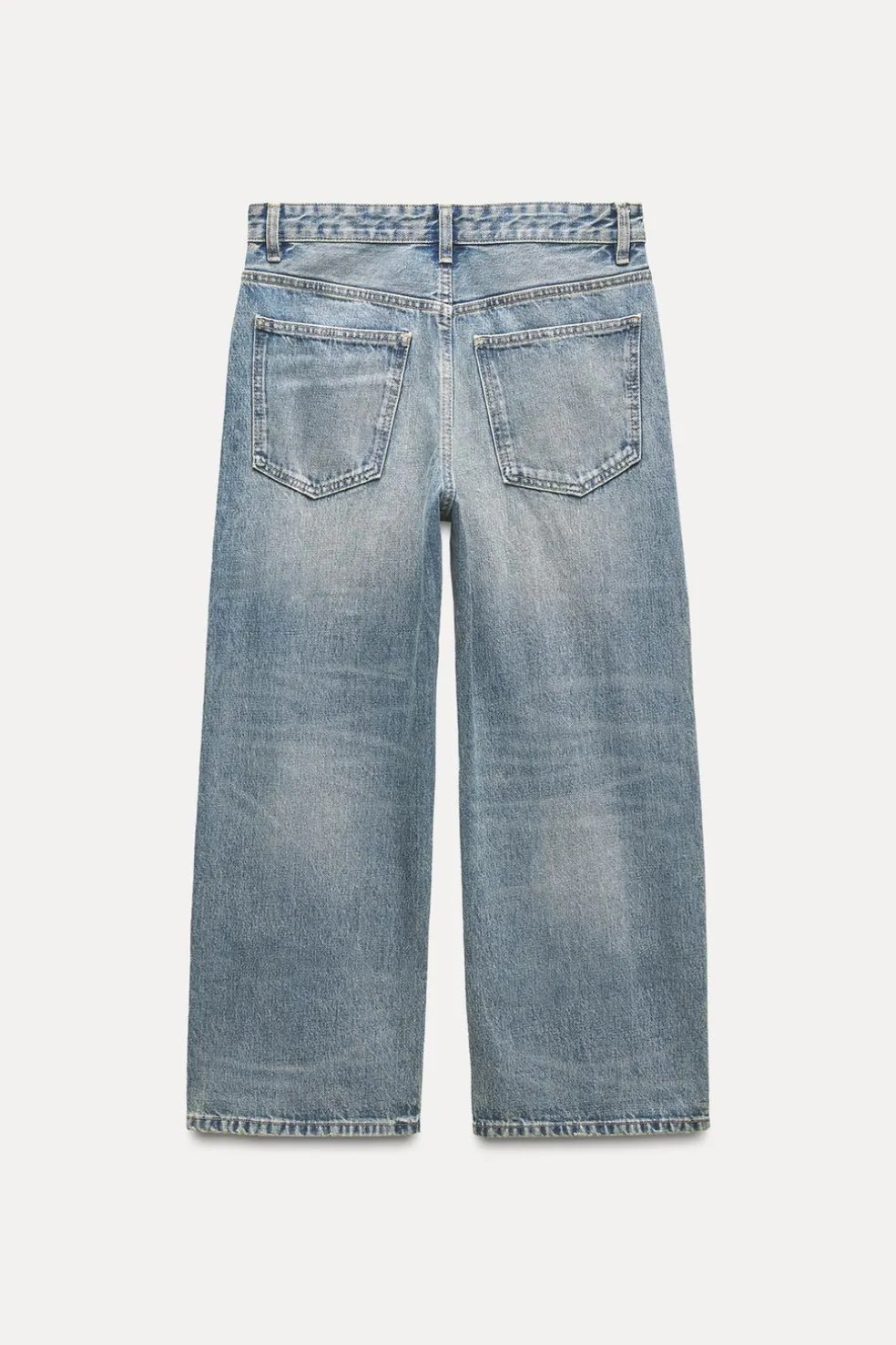 ZARA Jeans^JEANS TRF RELAXED CINTURA MÉDIA Azul-claro