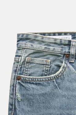 ZARA Jeans^JEANS TRF RELAXED CINTURA MÉDIA Azul-claro