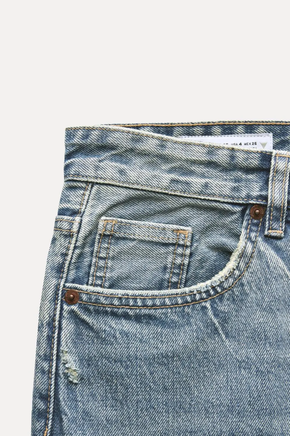 ZARA Jeans^JEANS TRF RELAXED CINTURA MÉDIA Azul-claro