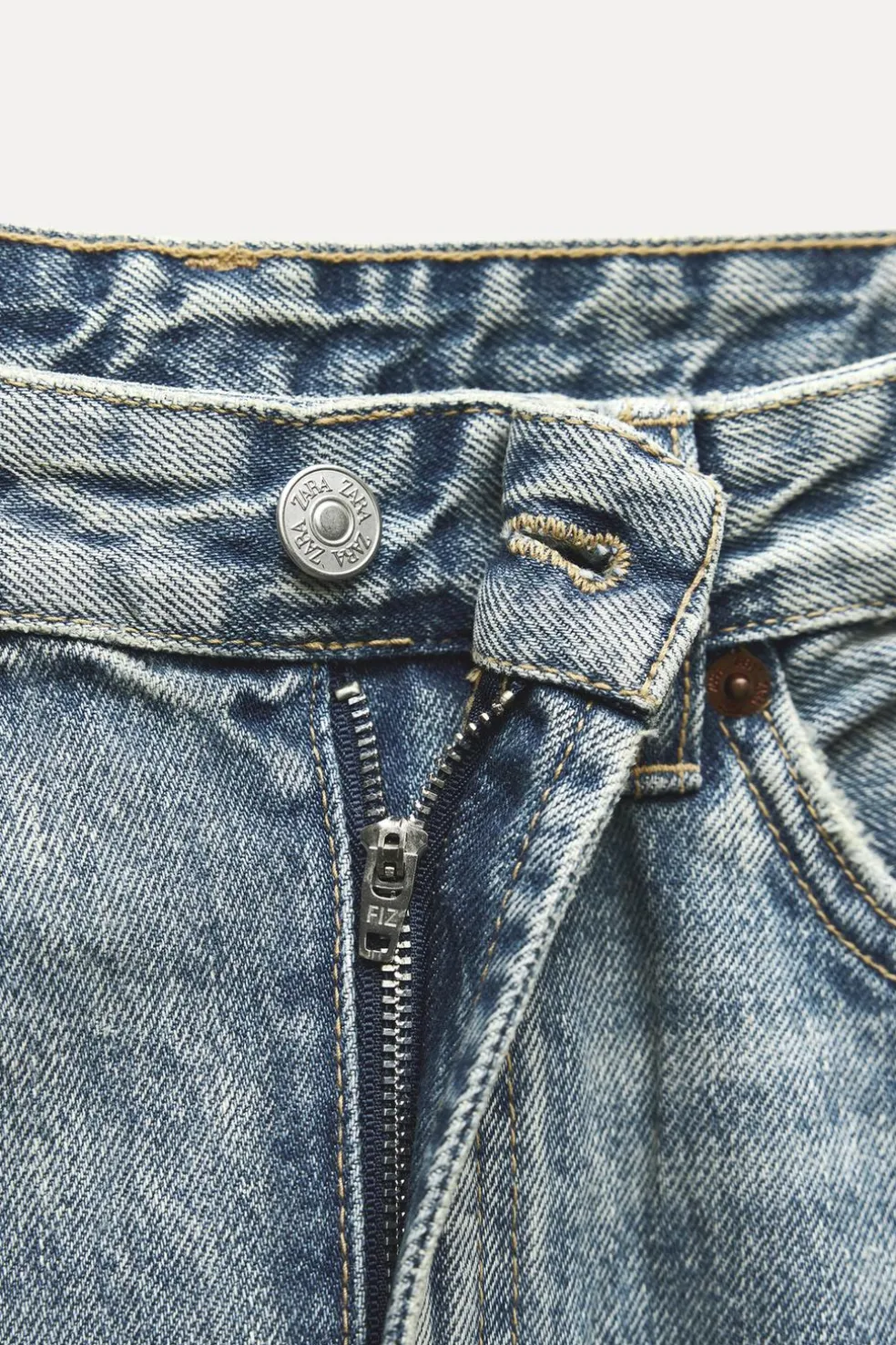 ZARA Jeans^JEANS TRF RELAXED CINTURA MÉDIA Azul-claro