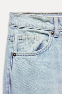 ZARA Jeans^JEANS TRF RELAXED CINTURA MÉDIA Azul-claro