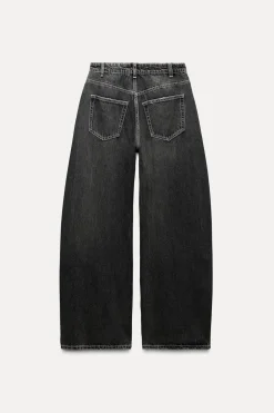 ZARA Jeans^JEANS TRF RELAXED COM PINÇAS CINTURA SUBIDA Cinzento-antracito