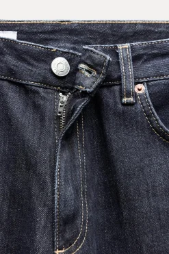 ZARA Jeans^JEANS TRF RELAXED FOLD UP CINTURA BAIXA Índigo-escuro