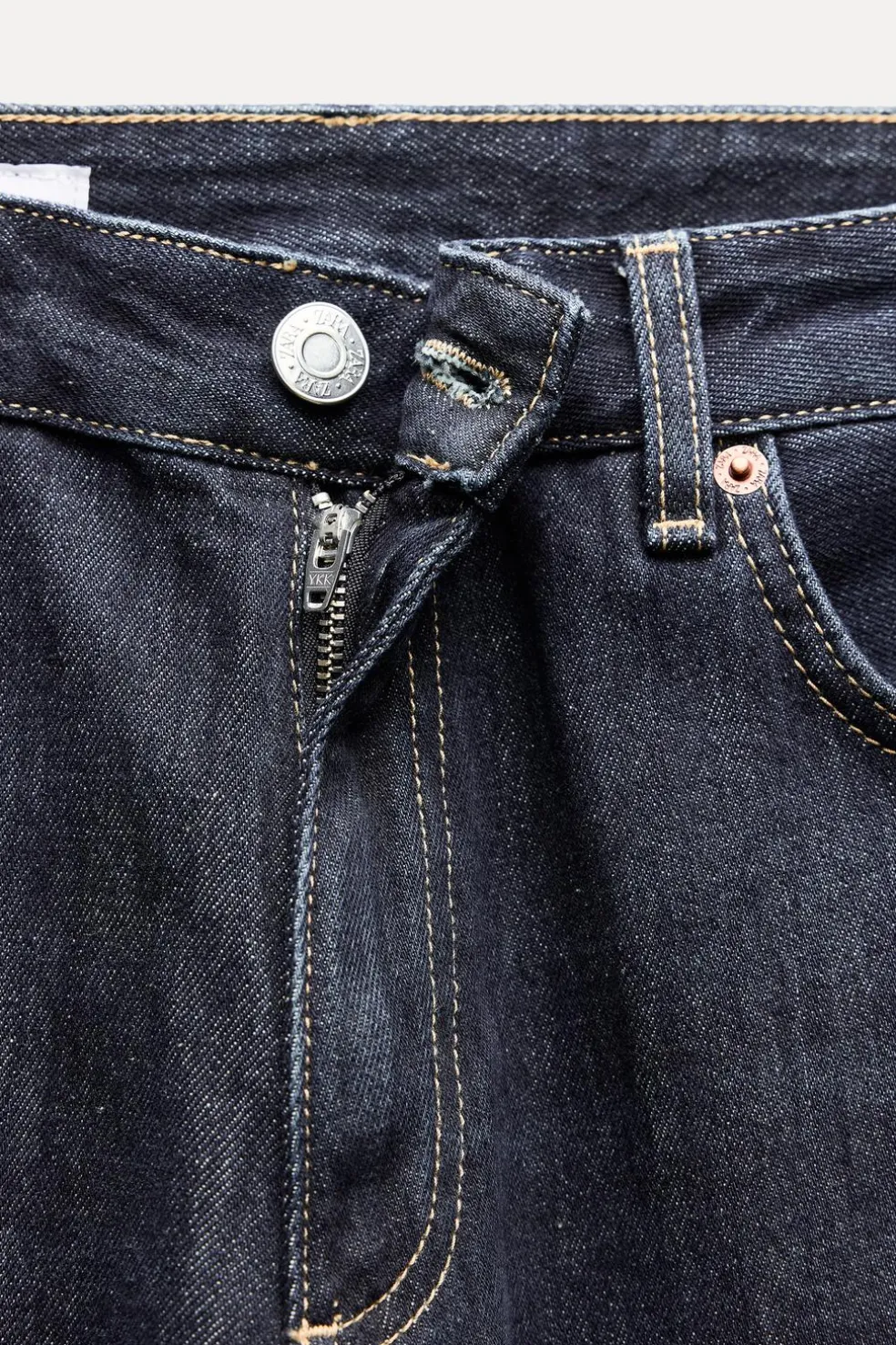 ZARA Jeans^JEANS TRF RELAXED FOLD UP CINTURA BAIXA Índigo-escuro