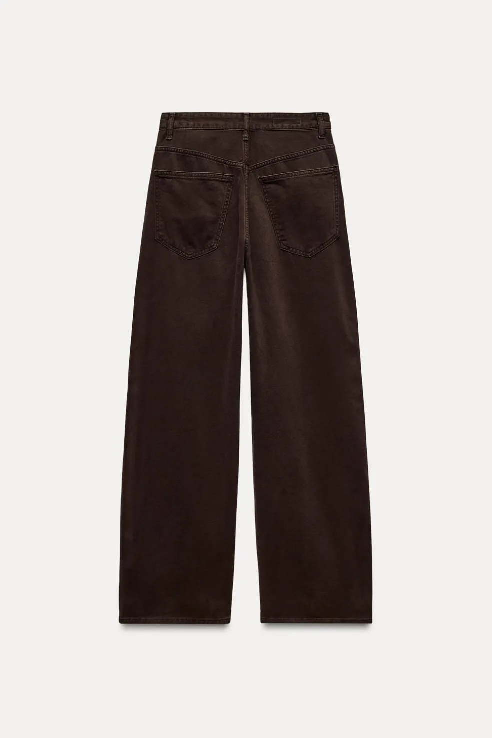 ZARA Jeans^JEANS TRF RELAXED OVERSIZE CINTURA MÉDIA Chocolate