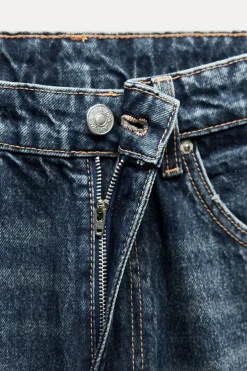 ZARA Jeans^JEANS TRF RELAXED OVERSIZE TAPERED CINTURA SUBIDA Azul-marinho