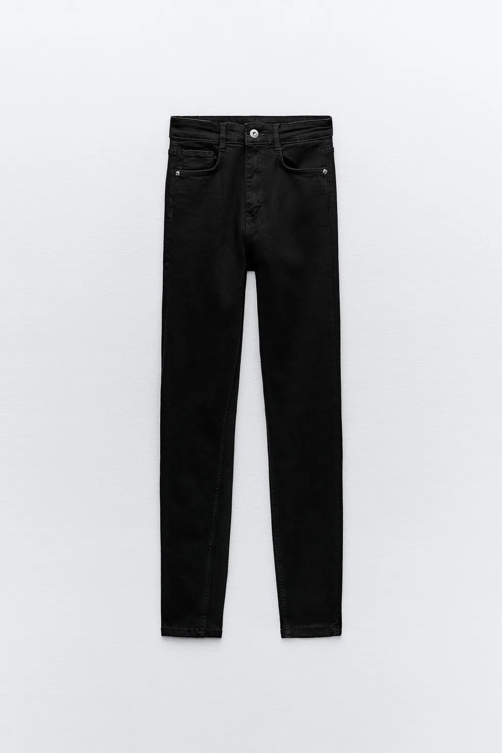 ZARA Jeans^JEANS TRF SKINNY CINTURA SUBIDA SCULPT Preto