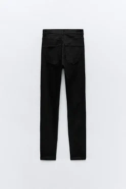 ZARA Jeans^JEANS TRF SKINNY CINTURA SUBIDA SCULPT Preto