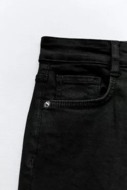 ZARA Jeans^JEANS TRF SKINNY CINTURA SUBIDA SCULPT Preto