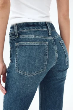 ZARA Jeans^JEANS TRF SLIM CROPPED FLARE CINTURA MÉDIA Azul