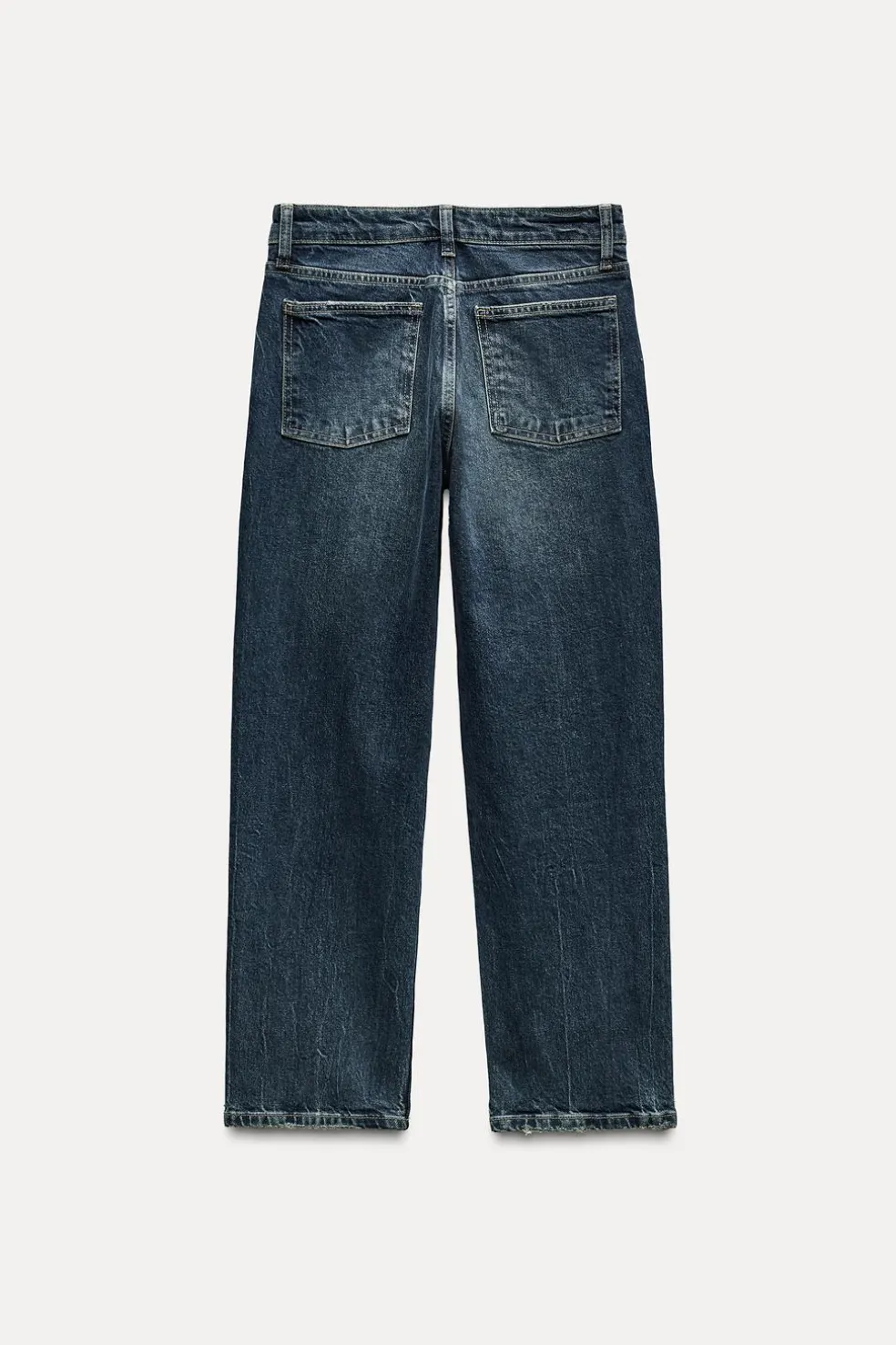 ZARA Jeans^JEANS TRF SLIM CROPPED FLARE CINTURA MÉDIA Azul