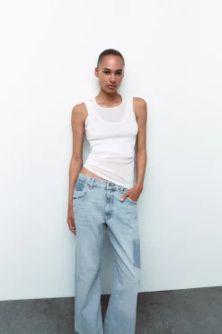 ZARA Jeans^JEANS TRF SLOUCHY CURVE LEG Azul-claro