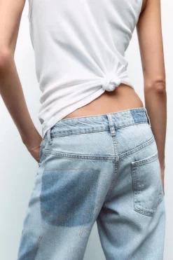 ZARA Jeans^JEANS TRF SLOUCHY CURVE LEG Azul-claro