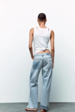 ZARA Jeans^JEANS TRF SLOUCHY CURVE LEG Azul-claro