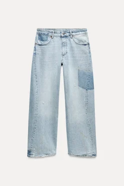 ZARA Jeans^JEANS TRF SLOUCHY CURVE LEG Azul-claro
