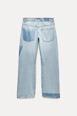 ZARA Jeans^JEANS TRF SLOUCHY CURVE LEG Azul-claro