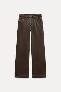 ZARA Jeans^JEANS TRF SLOUCHY DE CINTURA MÉDIA Castanho