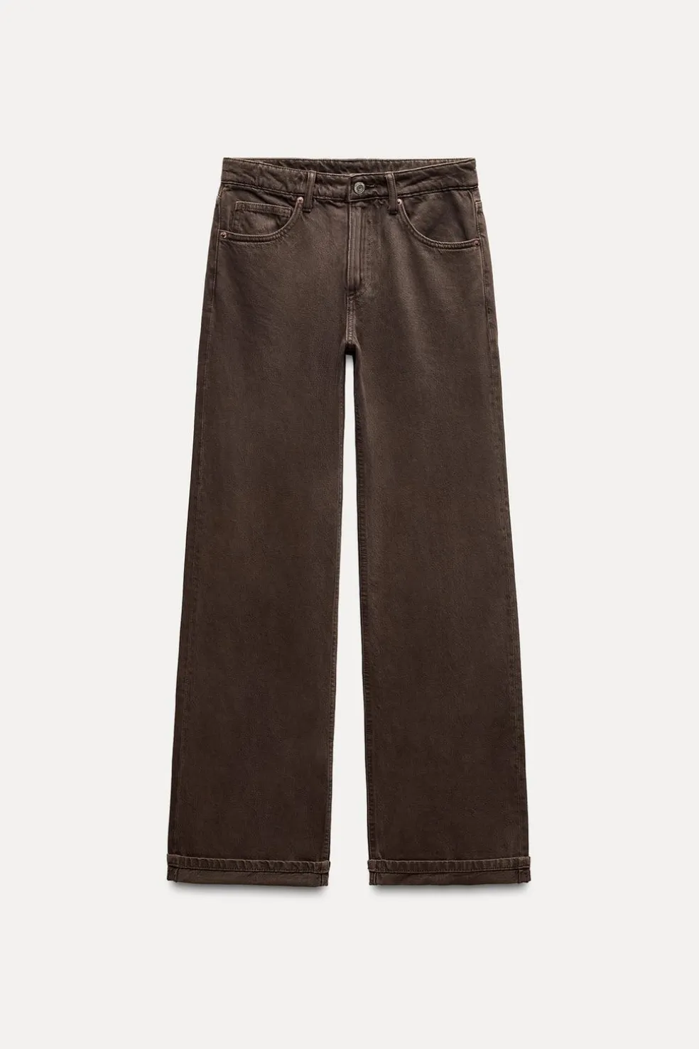 ZARA Jeans^JEANS TRF SLOUCHY DE CINTURA MÉDIA Castanho