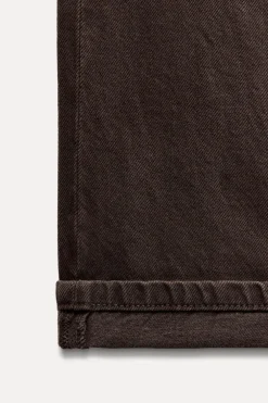 ZARA Jeans^JEANS TRF SLOUCHY DE CINTURA MÉDIA Castanho