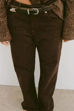 ZARA Jeans^JEANS TRF SLOUCHY ESTAMPADO ANIMAL CINTURA MÉDIA Leopardo