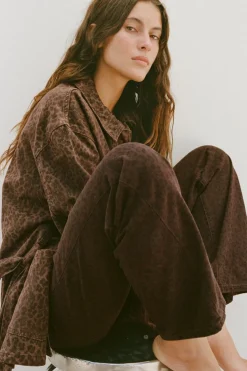 ZARA Jeans^JEANS TRF SLOUCHY ESTAMPADO ANIMAL CINTURA MÉDIA Leopardo