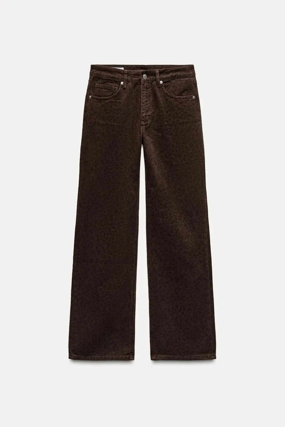 ZARA Jeans^JEANS TRF SLOUCHY ESTAMPADO ANIMAL CINTURA MÉDIA Leopardo