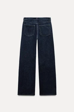 ZARA Jeans^JEANS TRF SLOUCHY WIDE LEG CINTURA MÉDIA Azul-marinho