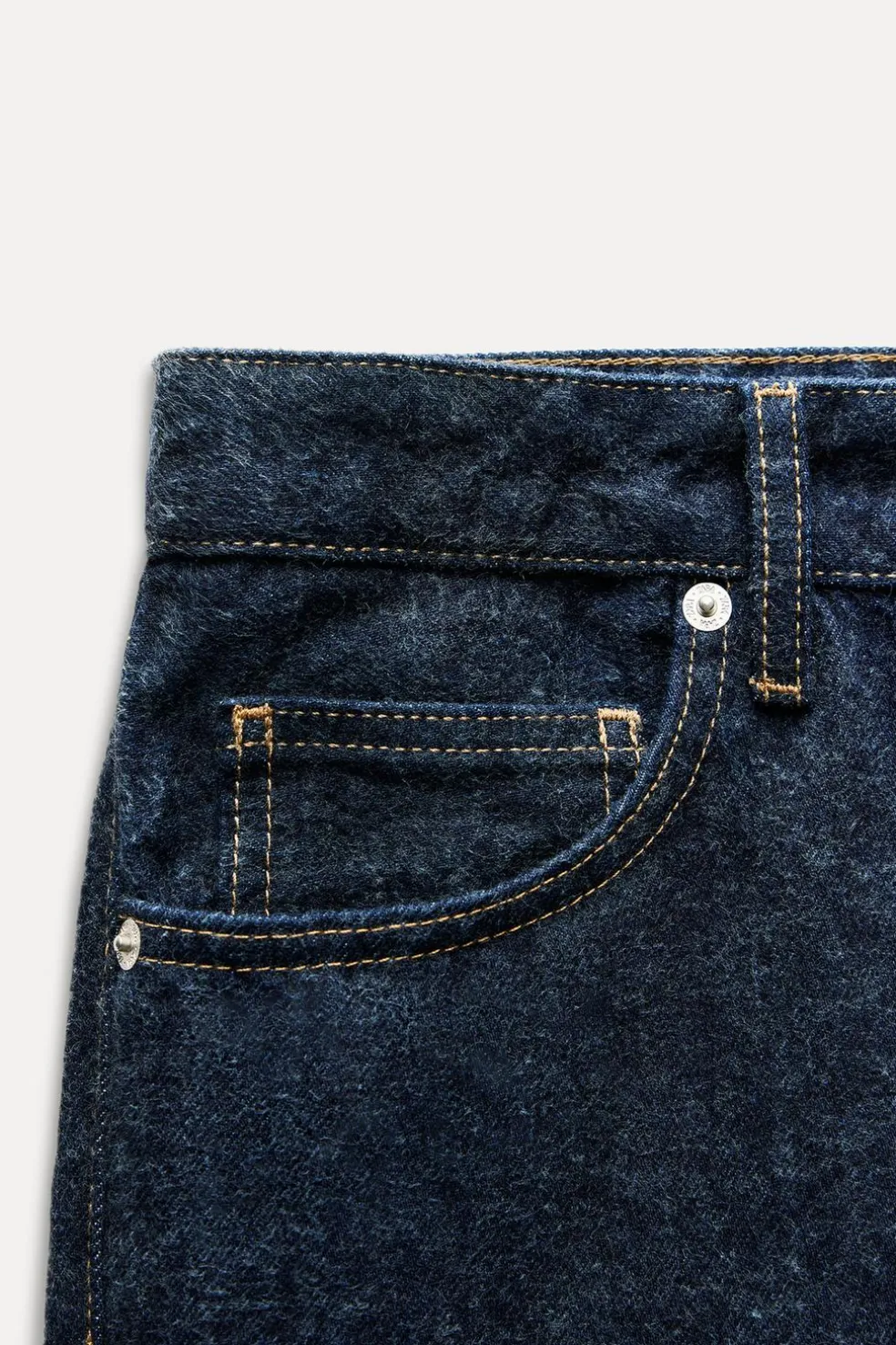 ZARA Jeans^JEANS TRF SLOUCHY WIDE LEG CINTURA MÉDIA Azul-marinho