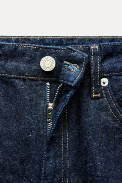 ZARA Jeans^JEANS TRF SLOUCHY WIDE LEG CINTURA MÉDIA Azul-marinho