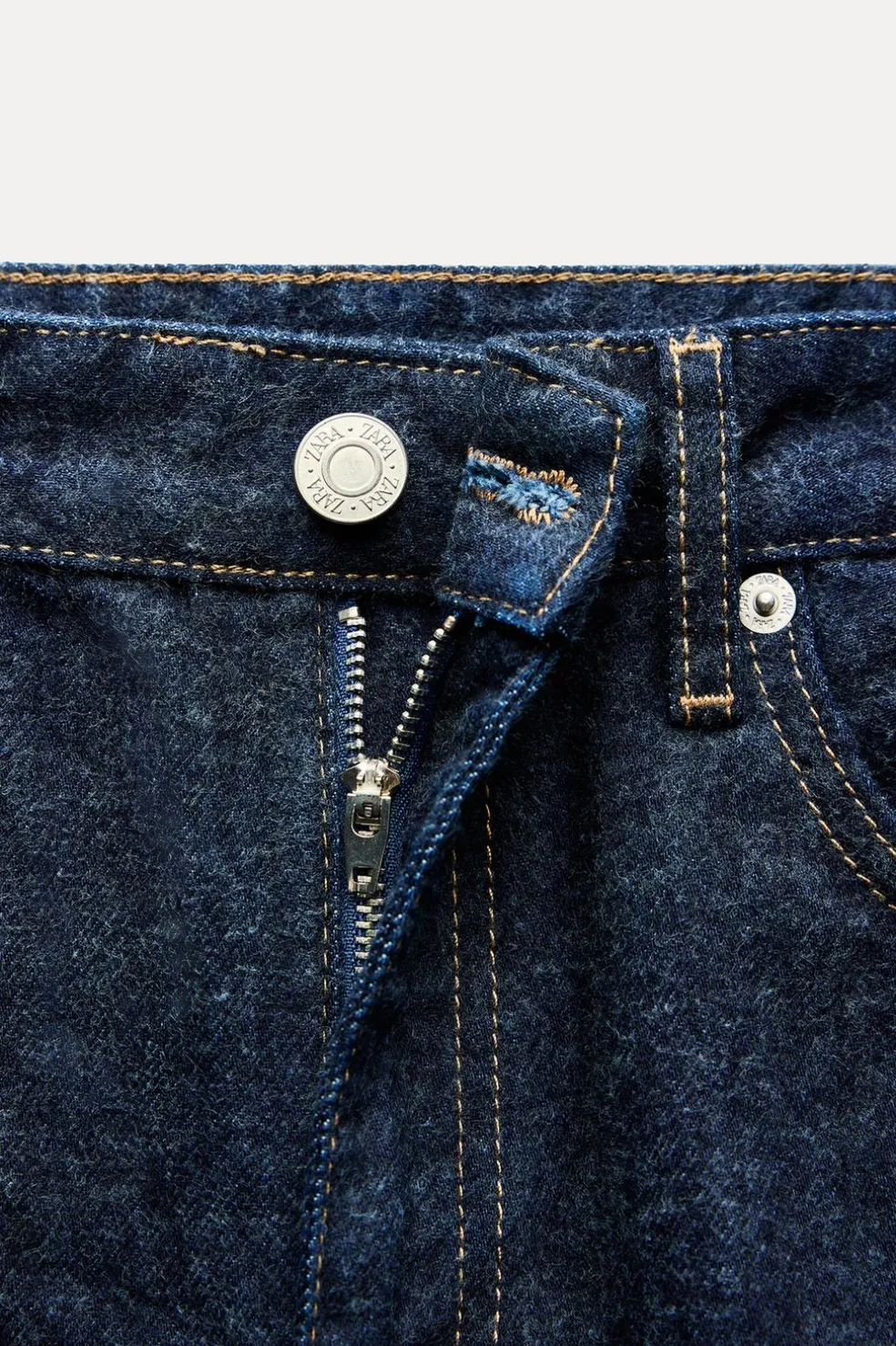 ZARA Jeans^JEANS TRF SLOUCHY WIDE LEG CINTURA MÉDIA Azul-marinho