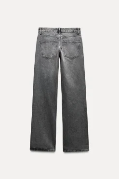 ZARA Jeans^JEANS TRF WIDE LEG CINTURA BAIXA Preto